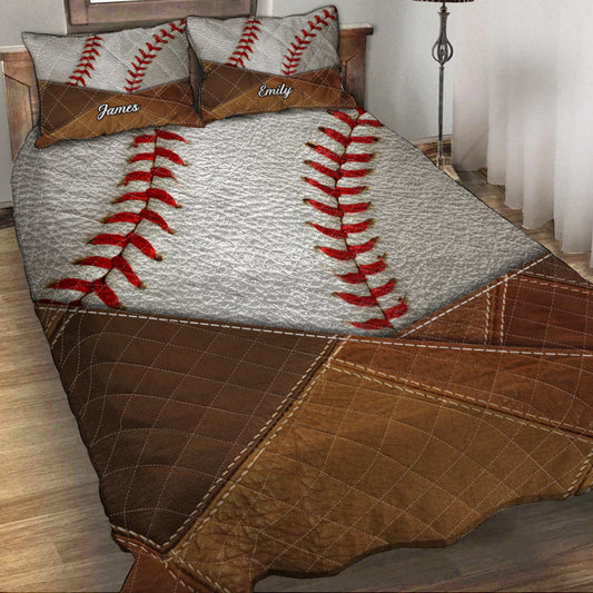 Meinen Traum leben – Personalisiertes Baseball-Bettdecken-Set