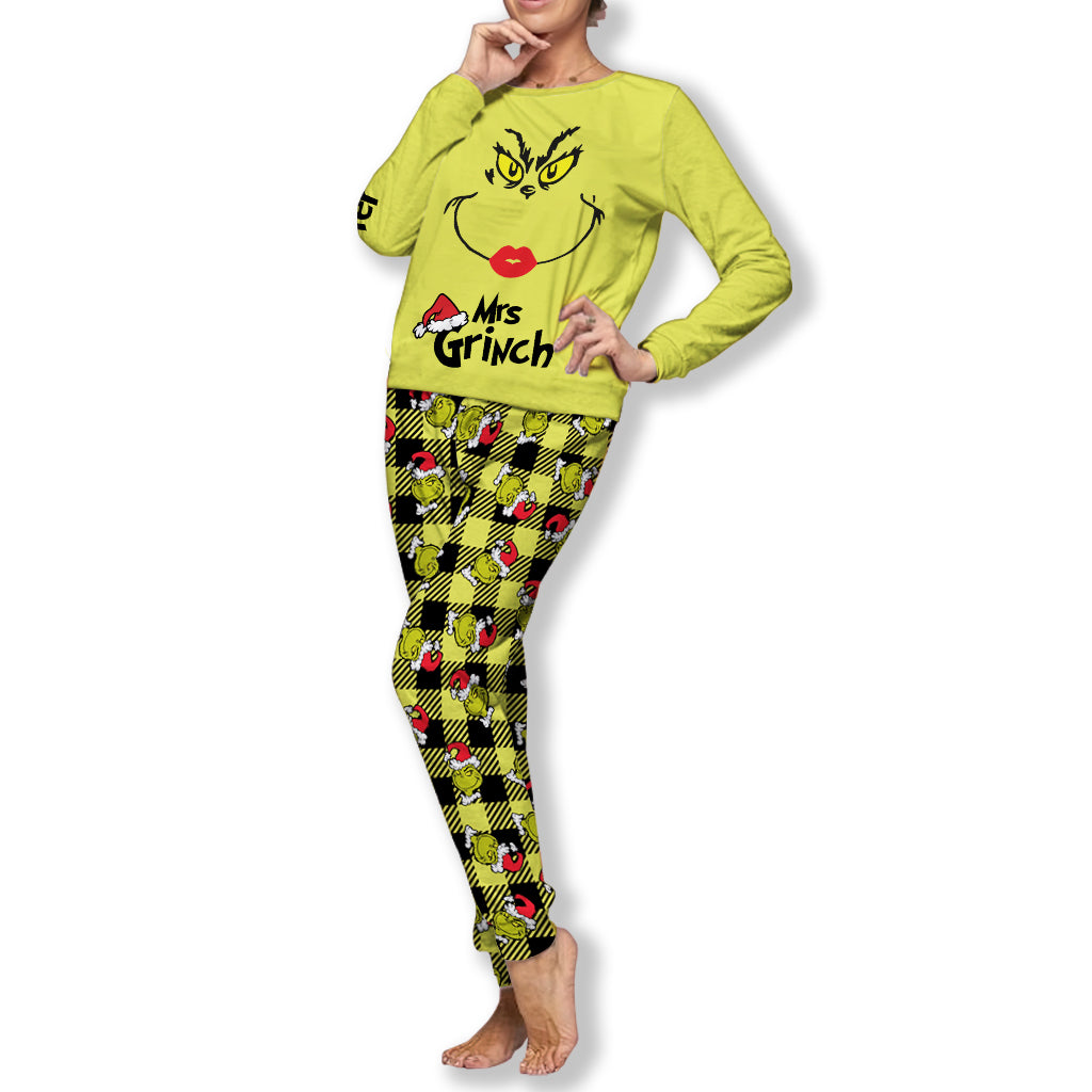 Couple Green - Personalized Stole Christmas Pajamas Set