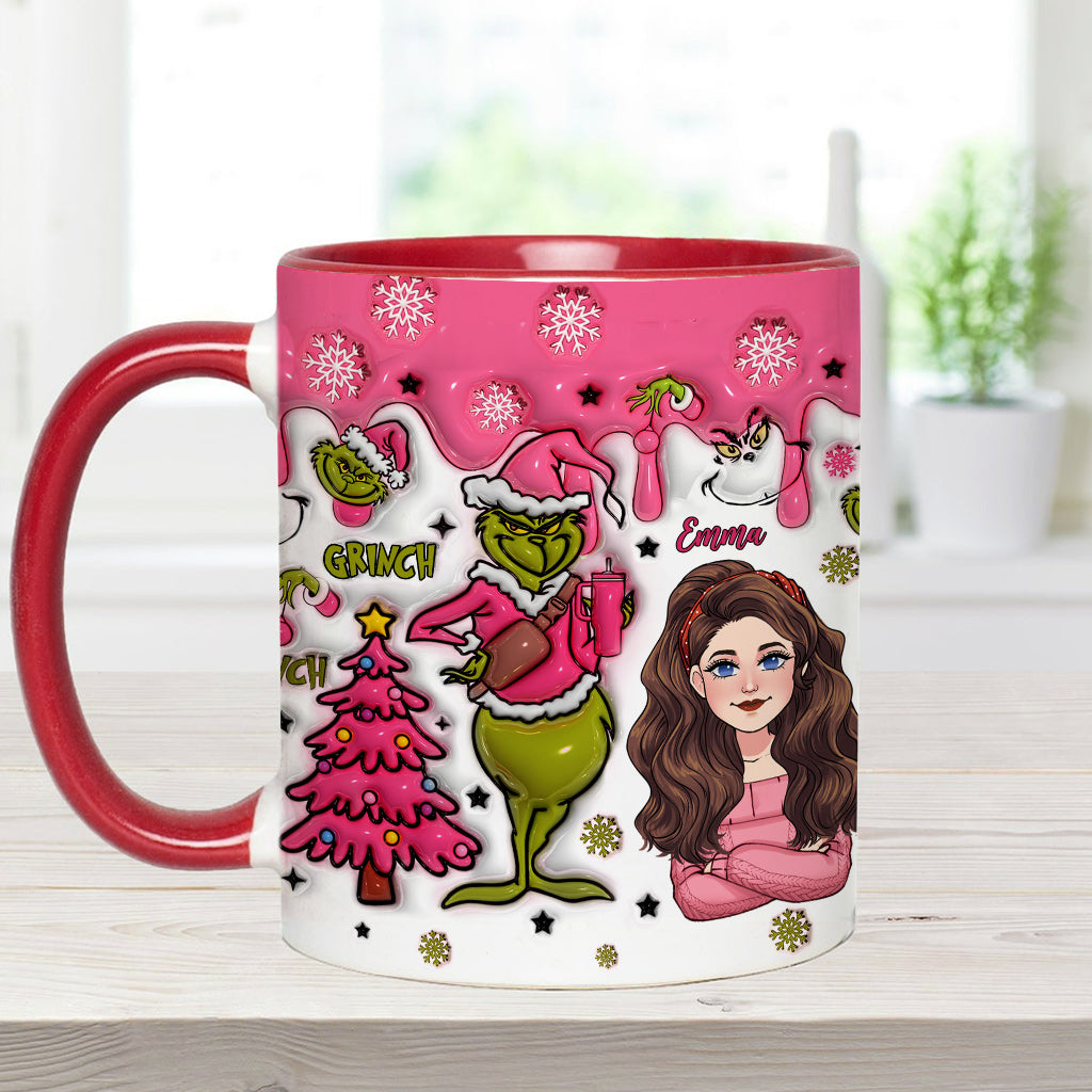 Mug personnalisé « À l'époque du Grinch » - Décoration de Noël avec étole