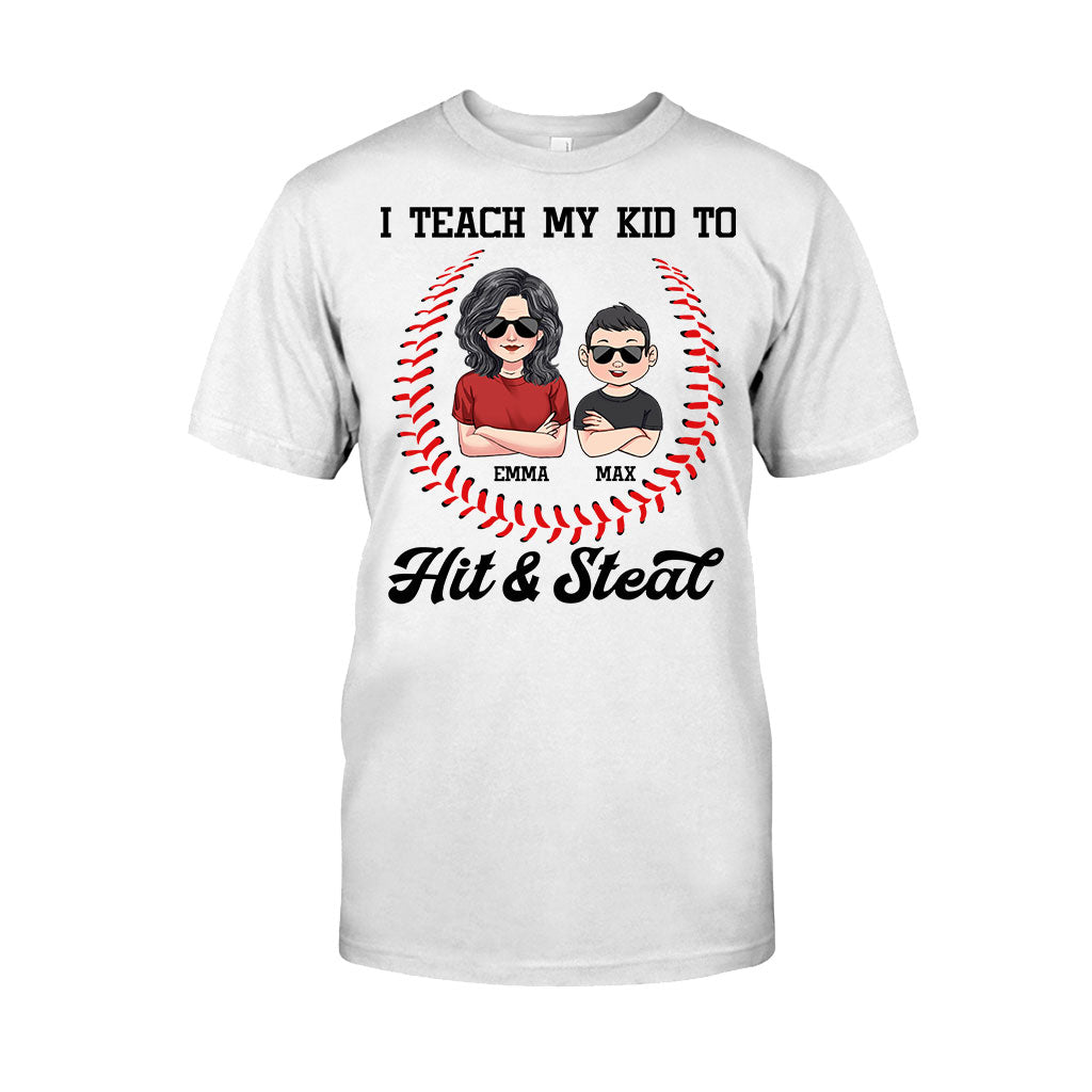 J'enseigne à mon enfant - T-shirt et sweat à capuche de baseball personnalisés