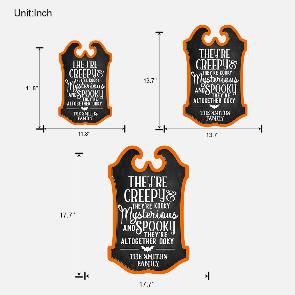 Ils sont flippants, ils sont loufoques - Panneau familial personnalisé en bois