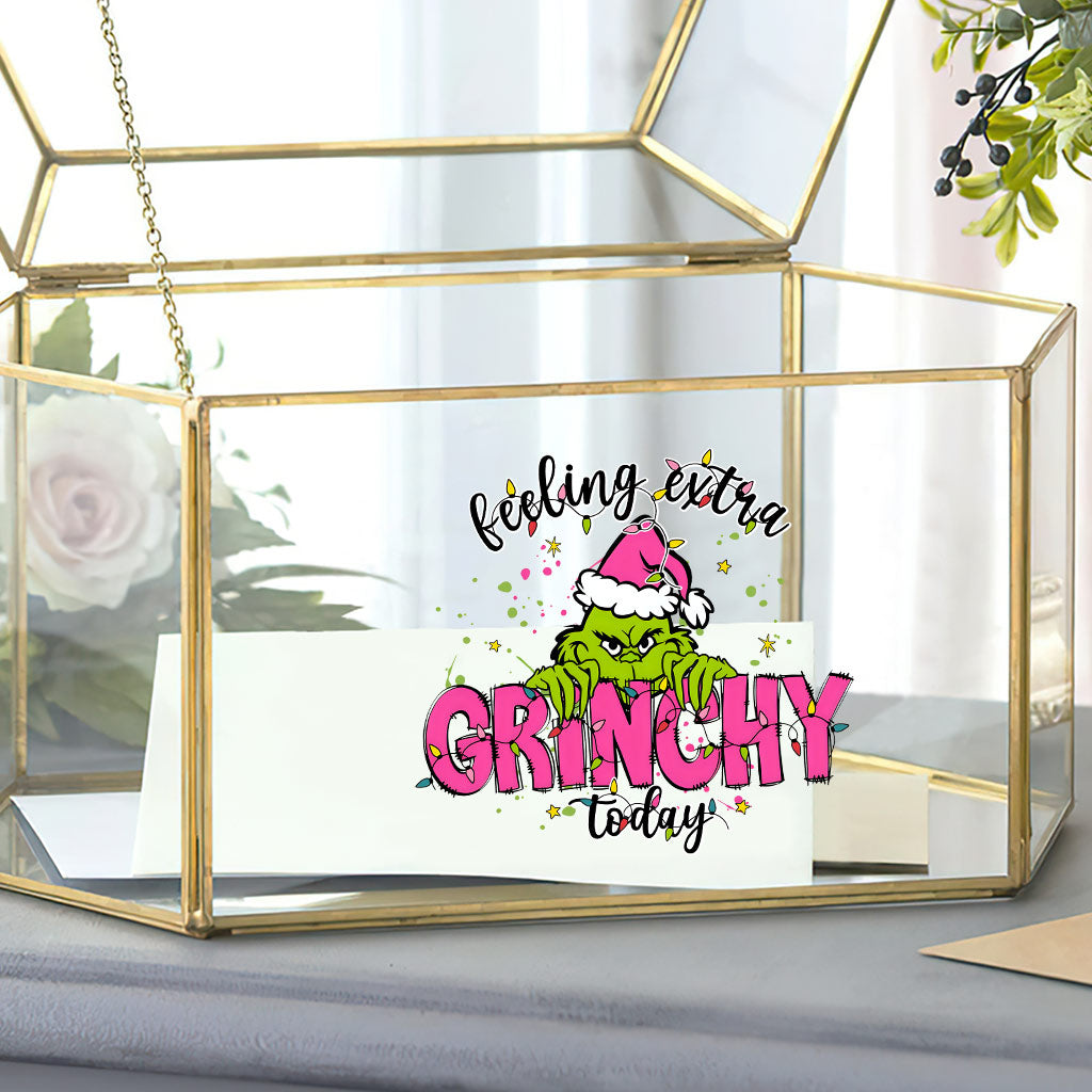 Besonders grinchig – Aufkleber „Weihnachten gestohlen“