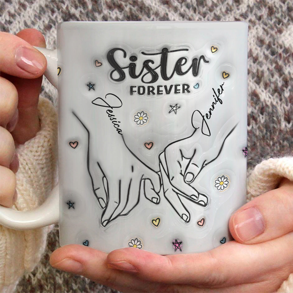 Für immer meine Schwester – Personalisierte Tasse für die beste Freundin