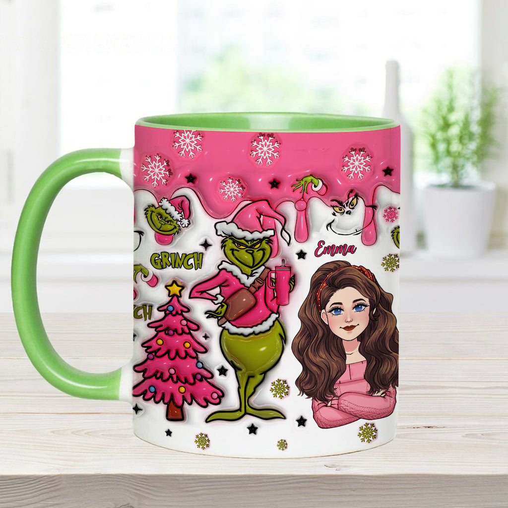 Mug personnalisé « À l'époque du Grinch » - Décoration de Noël avec étole