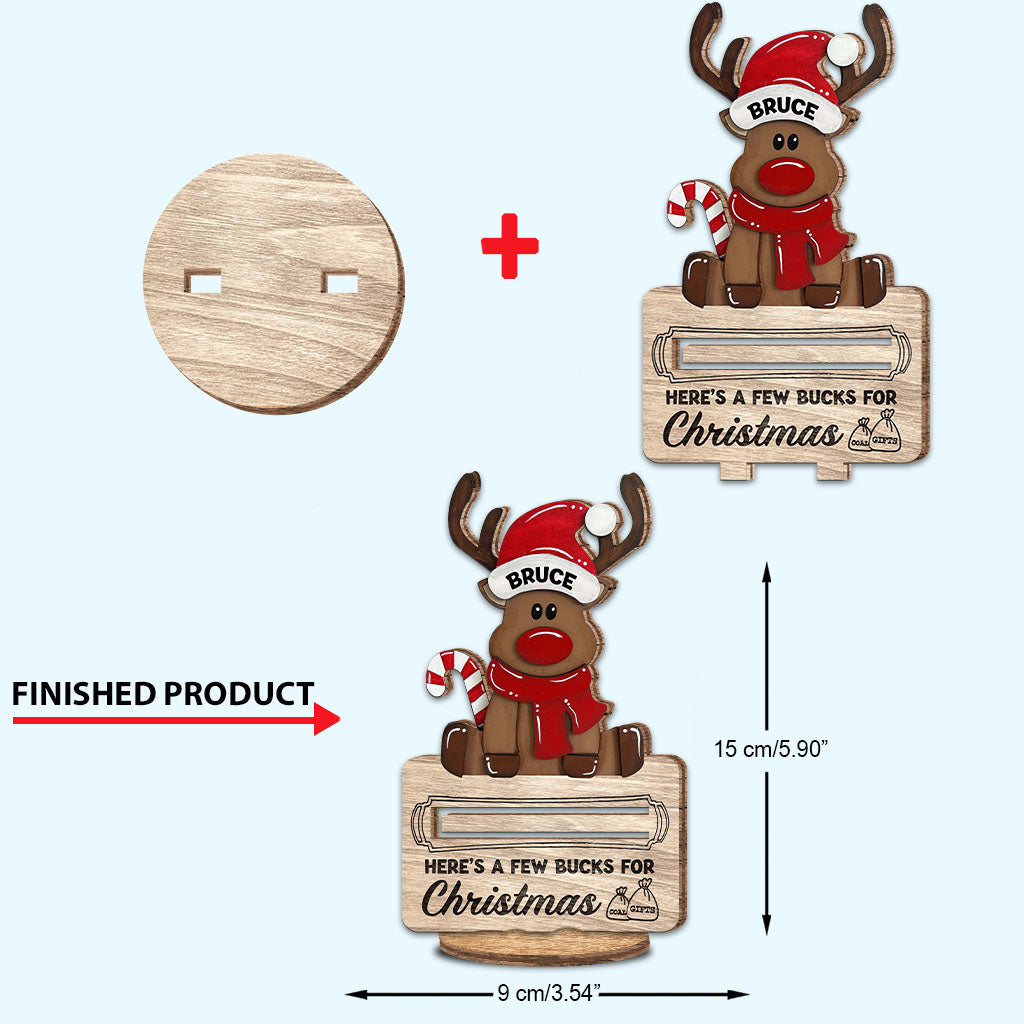 Hier ist ein kleines Weihnachtsgeschenk – personalisierte, freistehende Holzplakette für die Familie