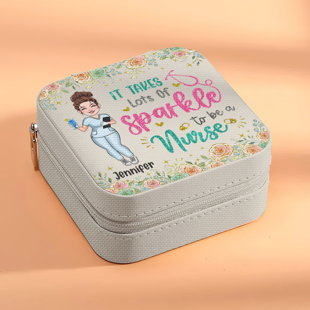 Il faut beaucoup d'éclat pour être infirmière - Coffret à bijoux personnalisé pour infirmière