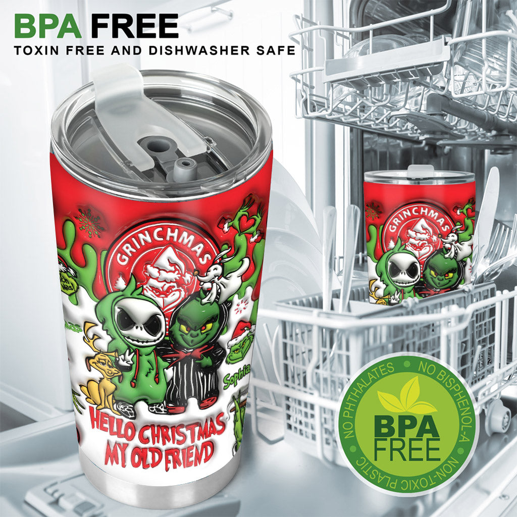 Hello Christmas My Old Friend - Personalized Stole Christmas Tumbler