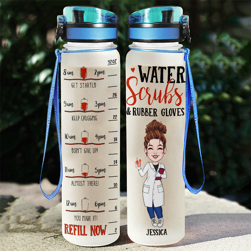 Gourde jetable personnalisée pour infirmière avec suivi de l'hydratation