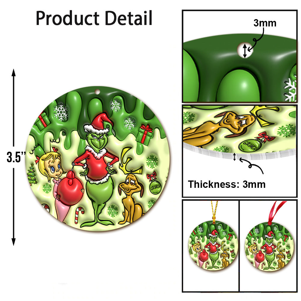 Fröhliche Grinchmas – Personalisierte Stola als Weihnachtsschmuck