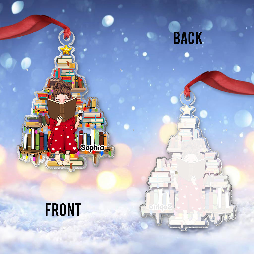 Einfach ein Mädchen, das Bücher liebt – Personalisierter transparenter Buchanhänger