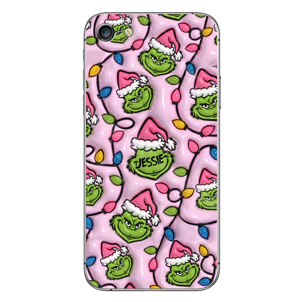 Green & Pink - Personalized Stole Christmas Phone Case