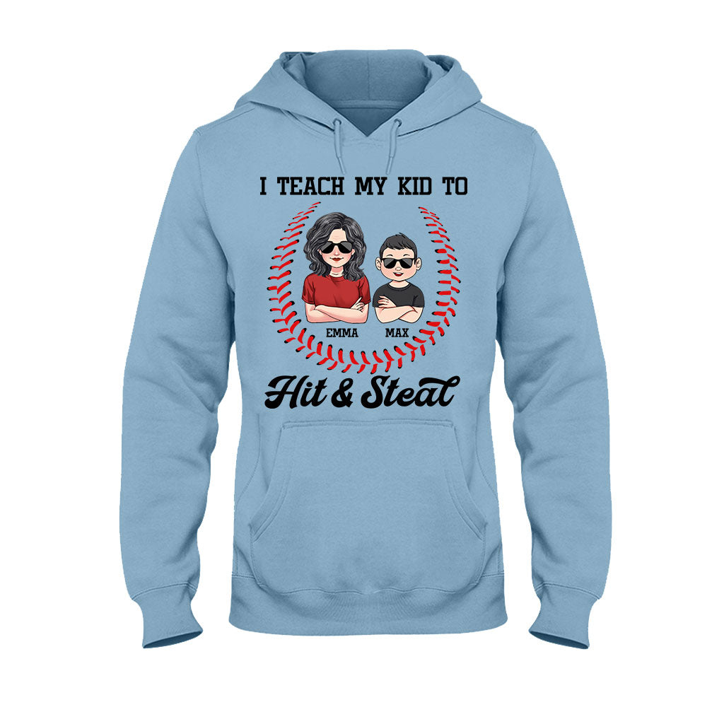 J'enseigne à mon enfant - T-shirt et sweat à capuche de baseball personnalisés