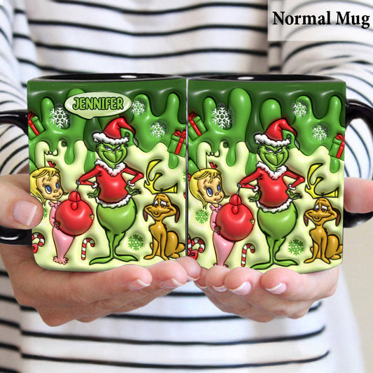 Fröhliche Grinchmas - Personalisierte Stola-Weihnachtstasse