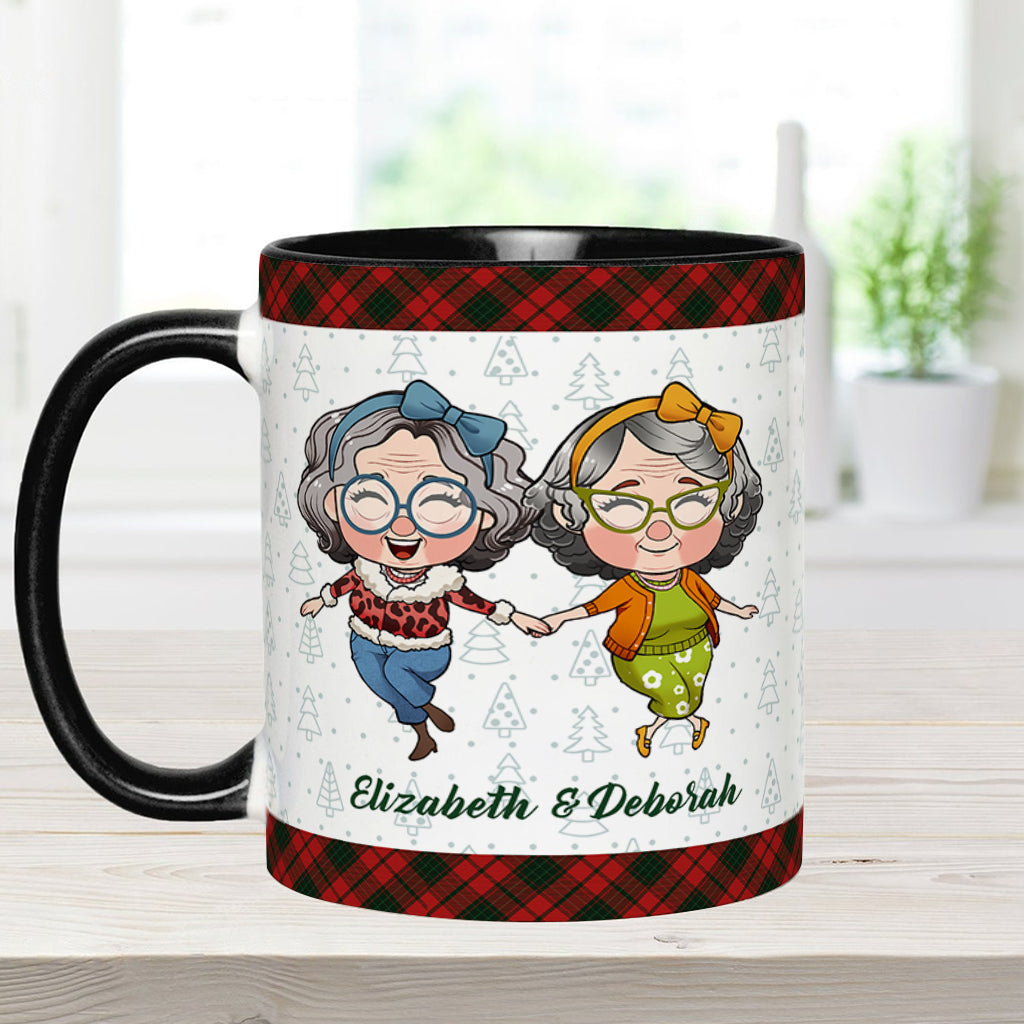 Die alten Damen, die Ärger machen – Personalisierter Becher mit dem Aufdruck „Beste Freundin“