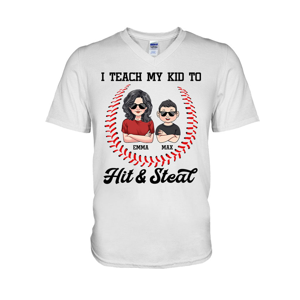 J'enseigne à mon enfant - T-shirt et sweat à capuche de baseball personnalisés