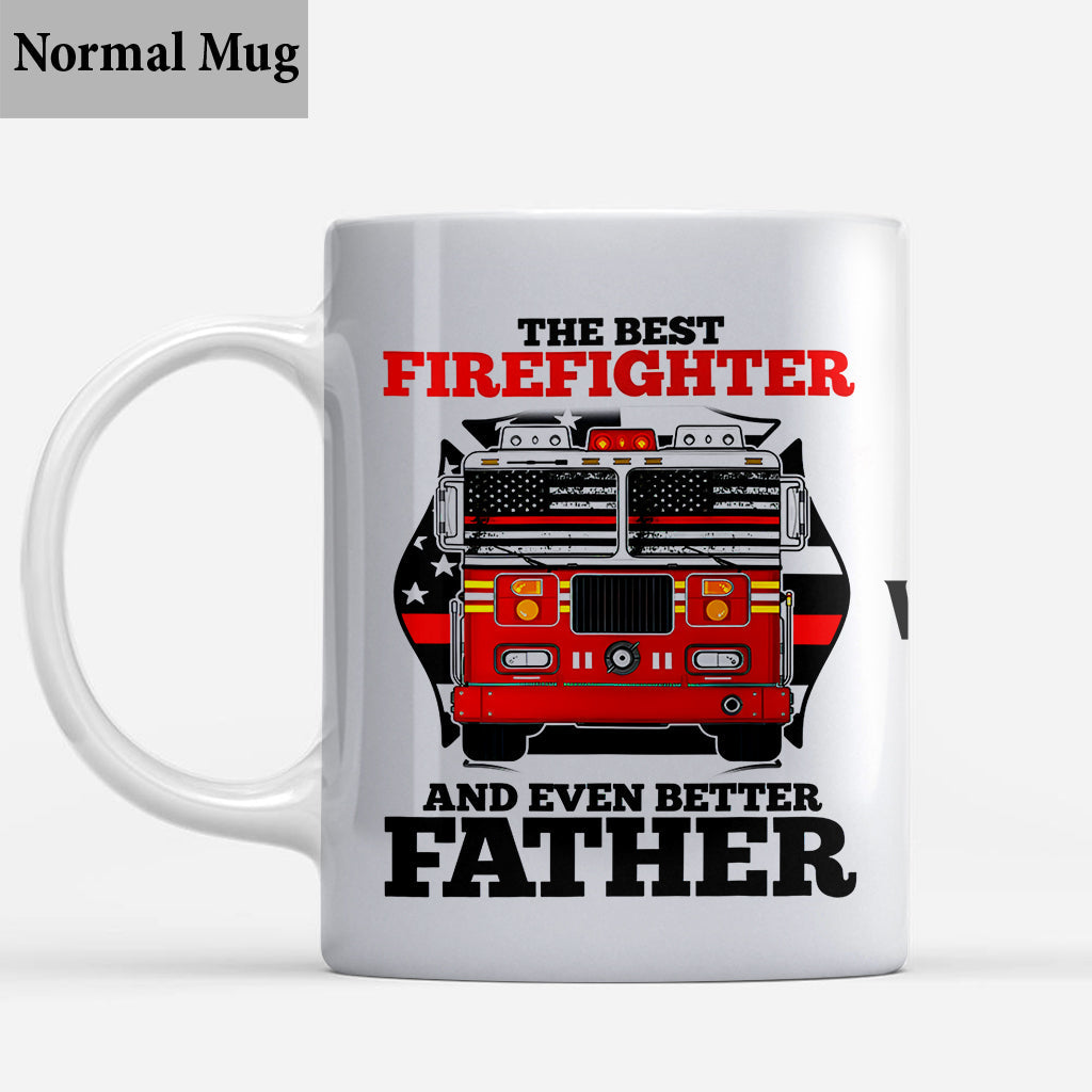 Der beste Feuerwehrmann – personalisierte Feuerwehr-Tasse