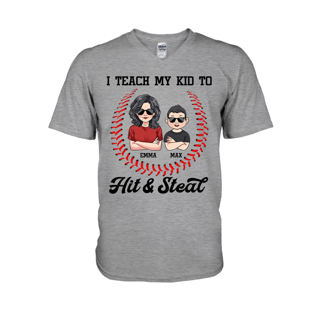 J'enseigne à mon enfant - T-shirt et sweat à capuche de baseball personnalisés