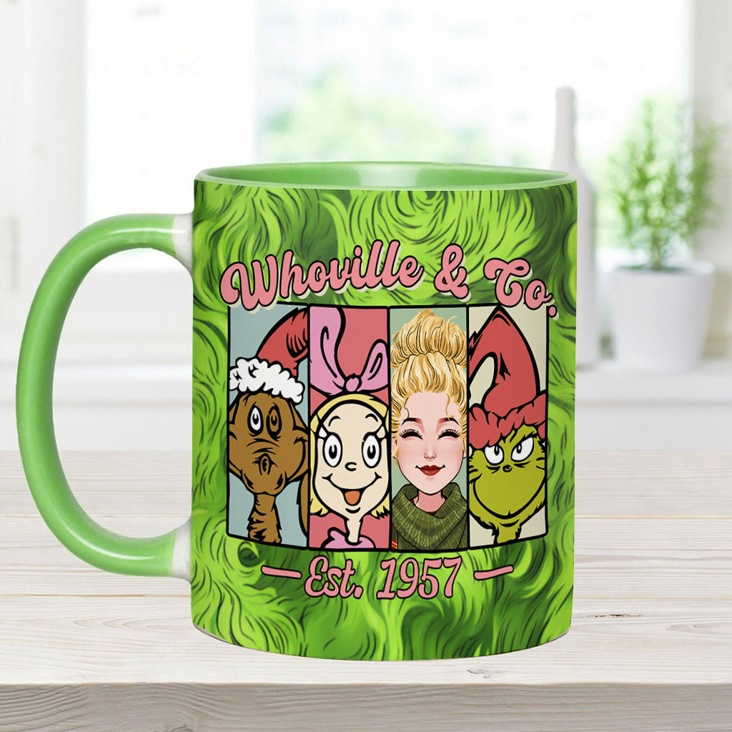 Green Mischief - Personalisierte Stola-Weihnachtstasse
