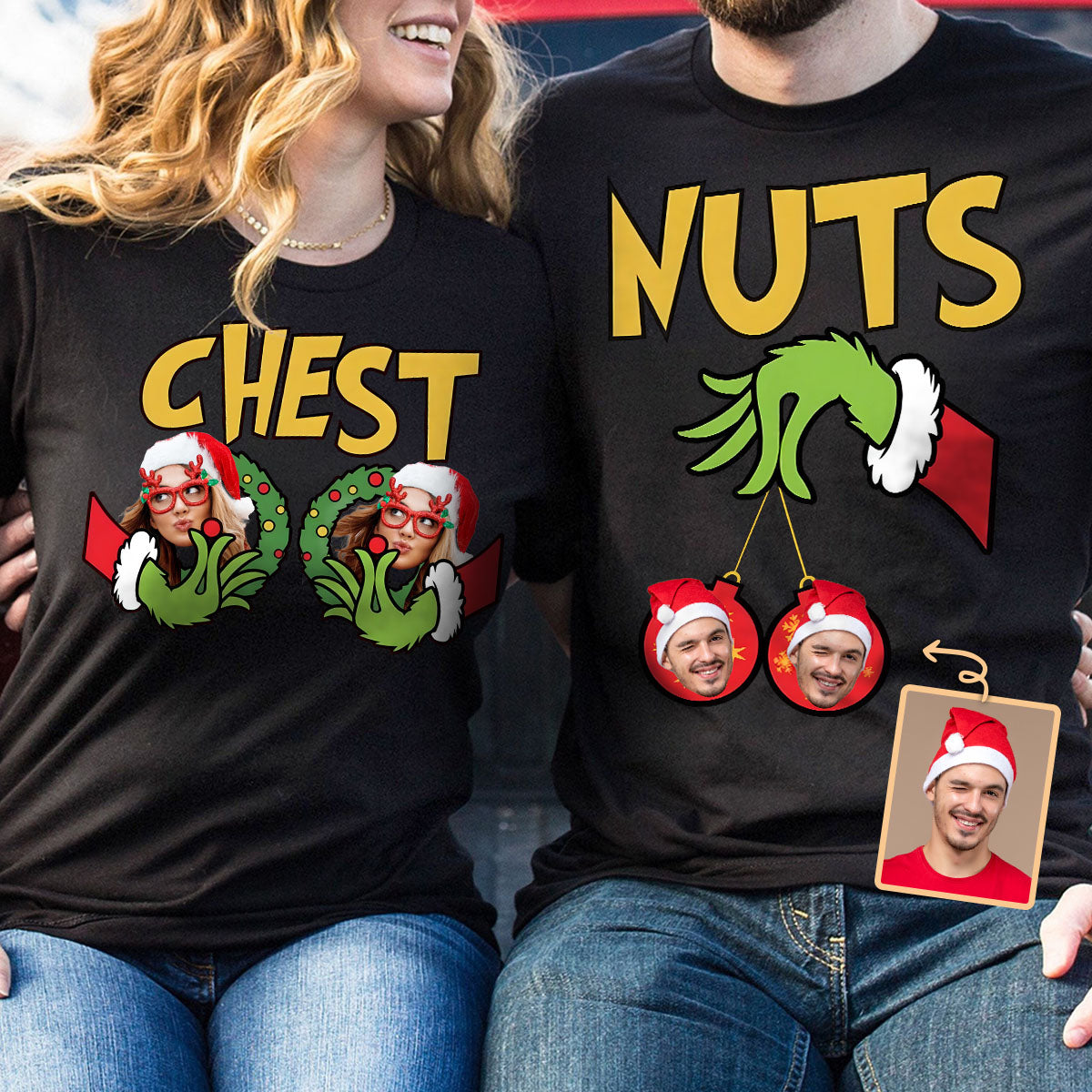 Chest Nuts Merry Grinchmas - Personalized Stole Christmas T-shirt And Hoodie