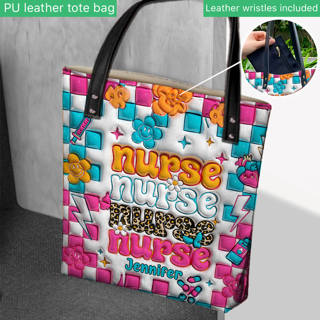 Vie d'infirmière - Sac fourre-tout personnalisé pour infirmière