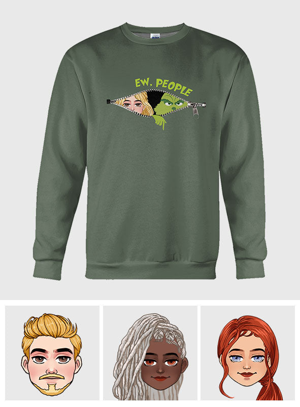 Ew People Green Mischief - T-shirt personnalisé « Volé Noël »