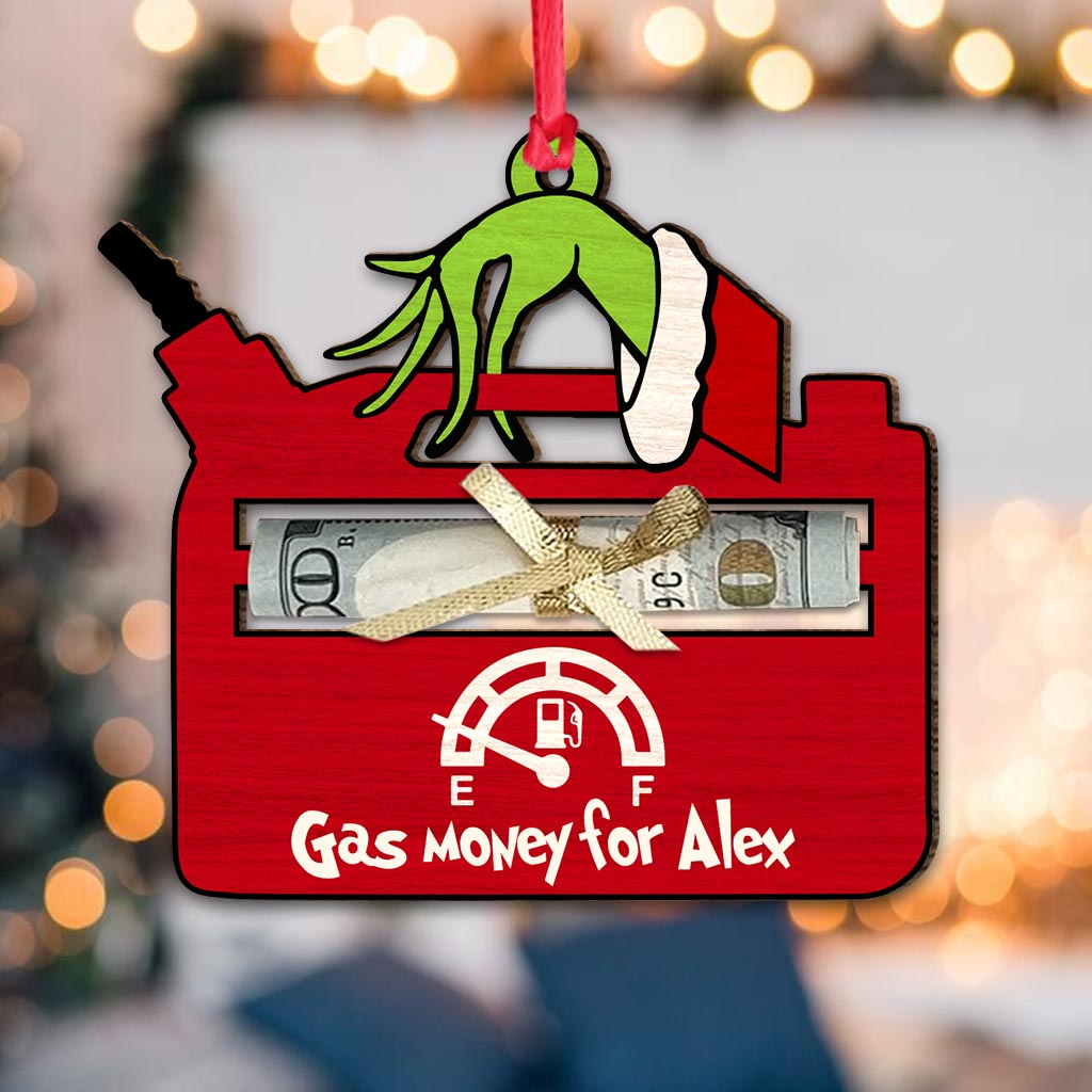 Gas Money Green Mischief - Personalized Stole Christmas Ornament