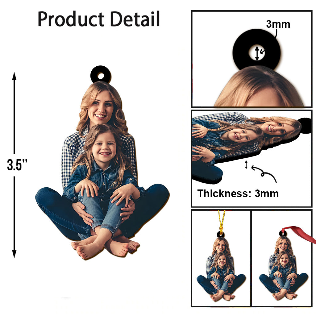 Photo de famille personnalisée mère et fille - Ornement personnalisé pour maman