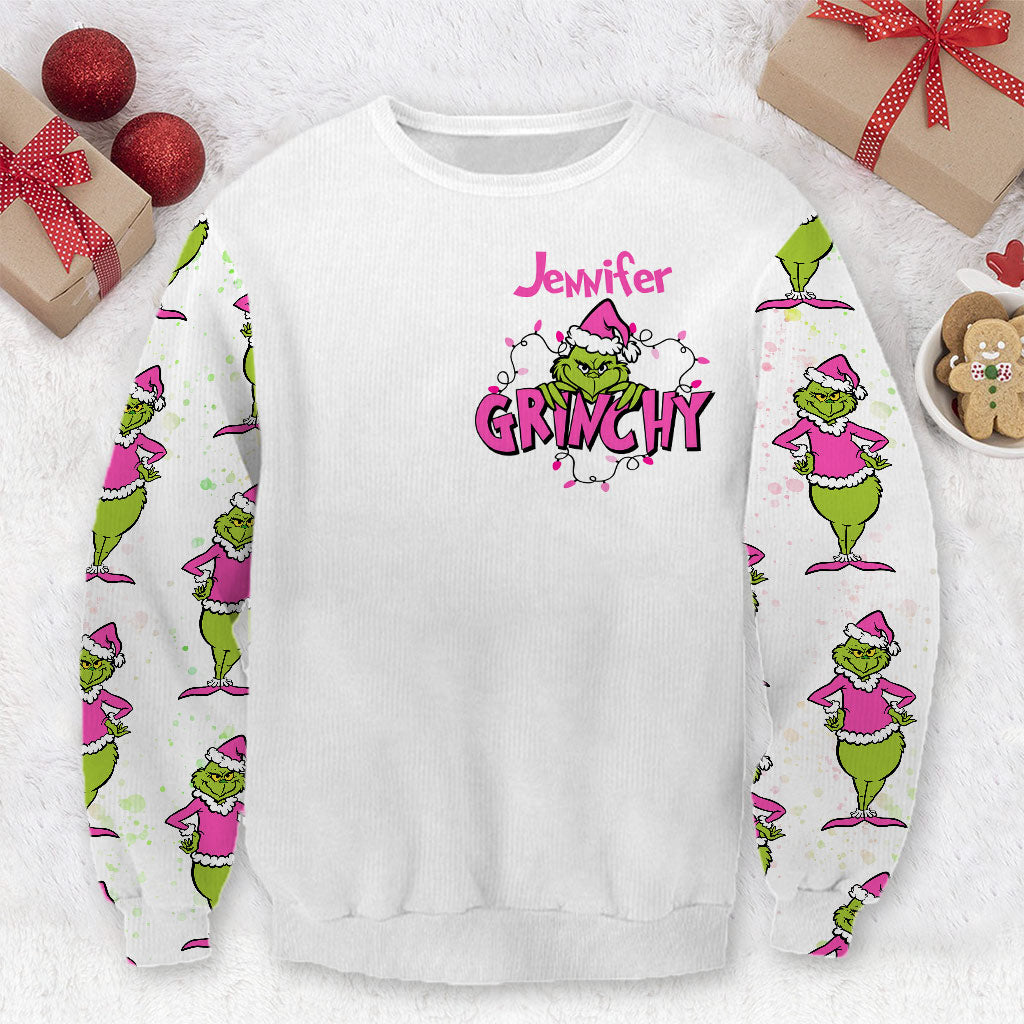 Envie de faire le Grinch ? - Pull de Noël moche personnalisé avec étole