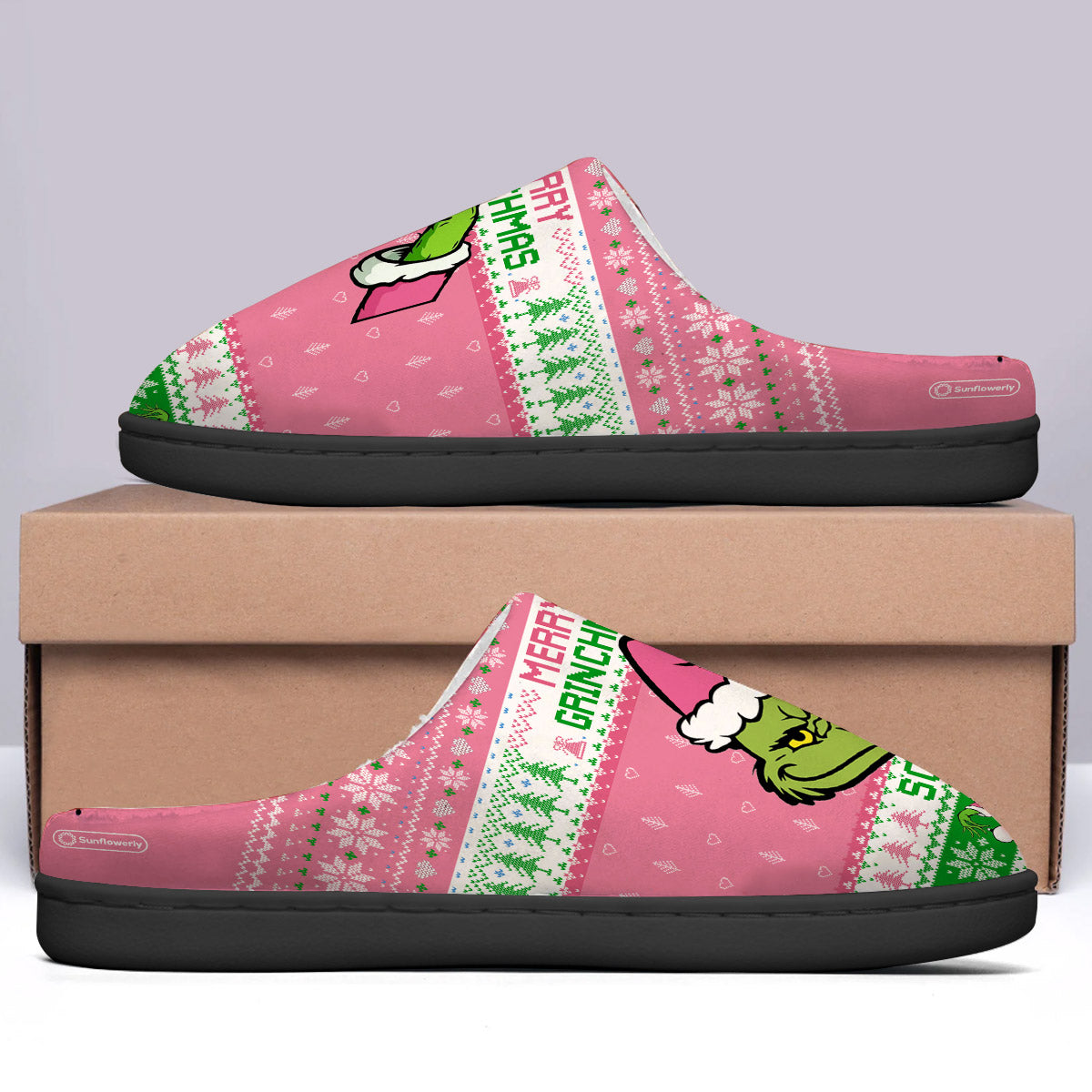 Merry Grinchmas - Personalized Stole Christmas Slippers