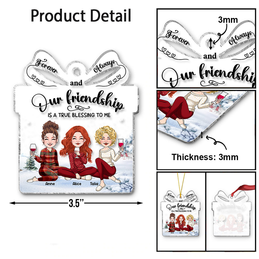 Unsere Freundschaft ist ein wahrer Segen für mich – Personalisierter transparenter Anhänger für meine beste Freundin