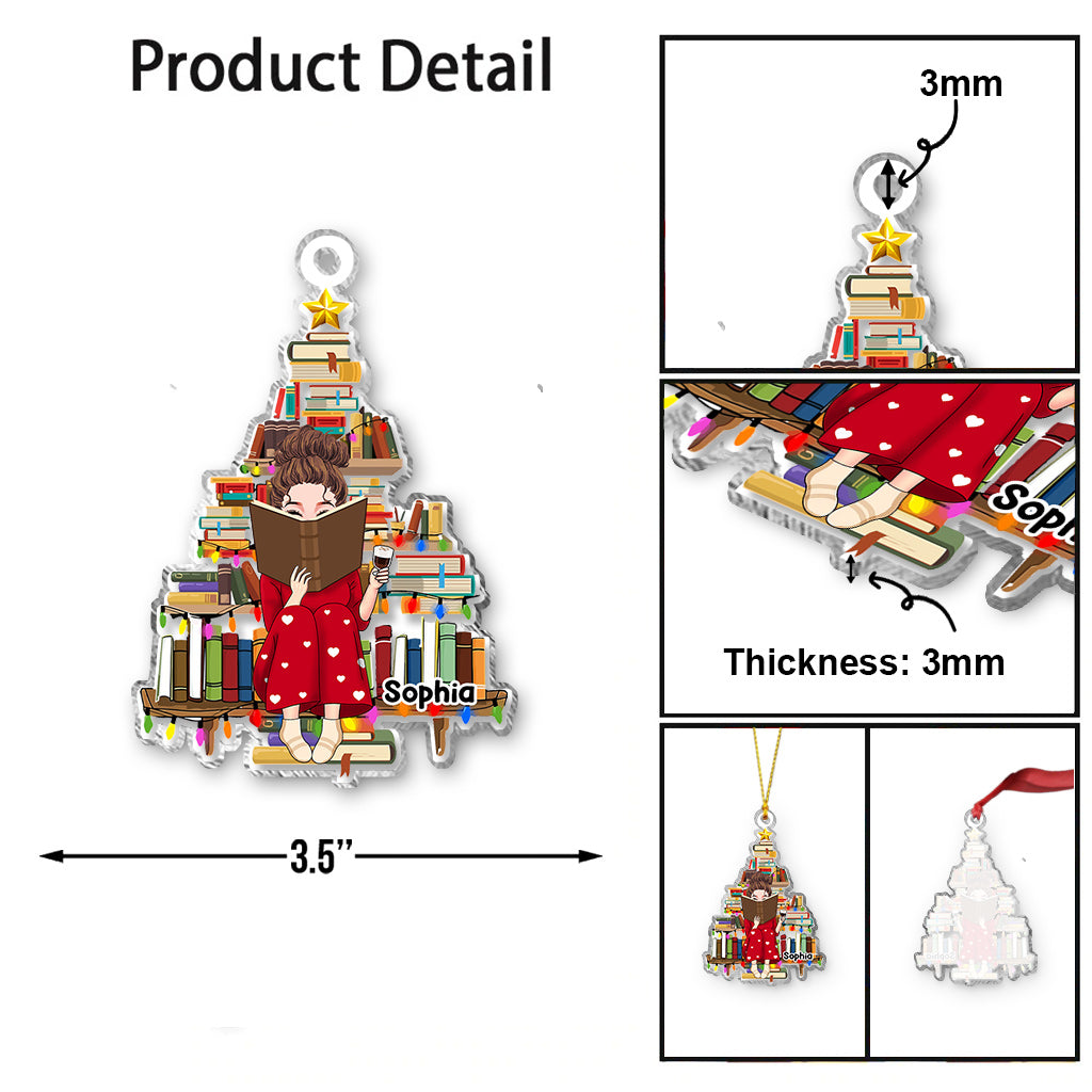 Einfach ein Mädchen, das Bücher liebt – Personalisierter transparenter Buchanhänger