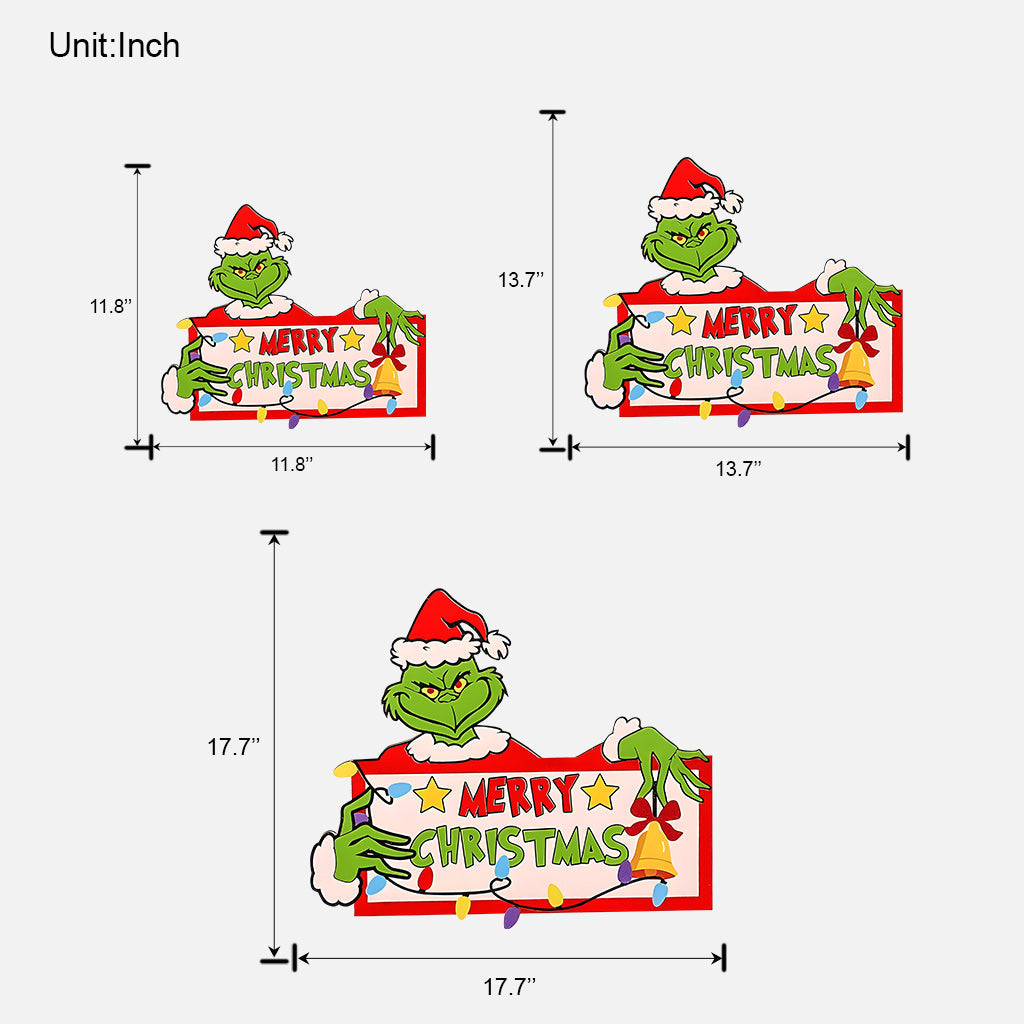 Merry Christmas - Stole Christmas Custom Shaped Wood Sign