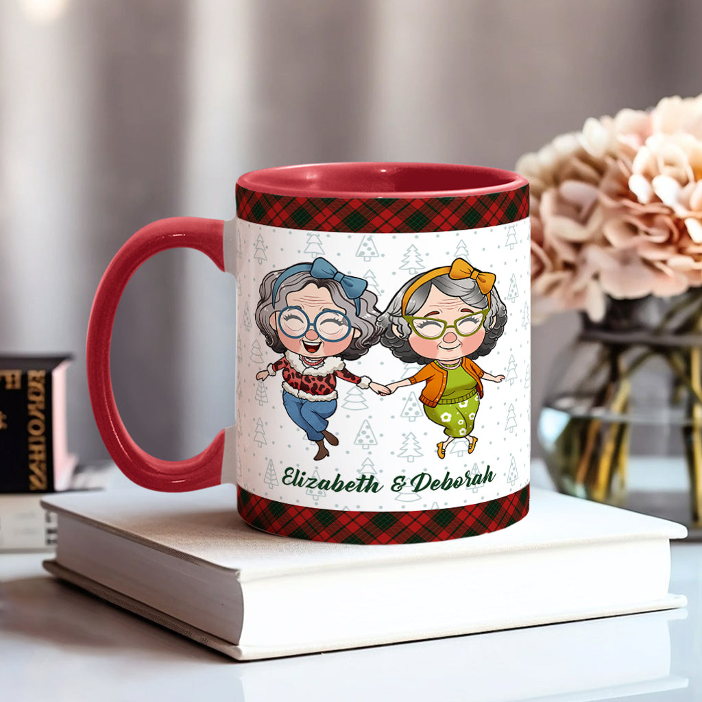 Die alten Damen, die Ärger machen – Personalisierter Becher mit dem Aufdruck „Beste Freundin“