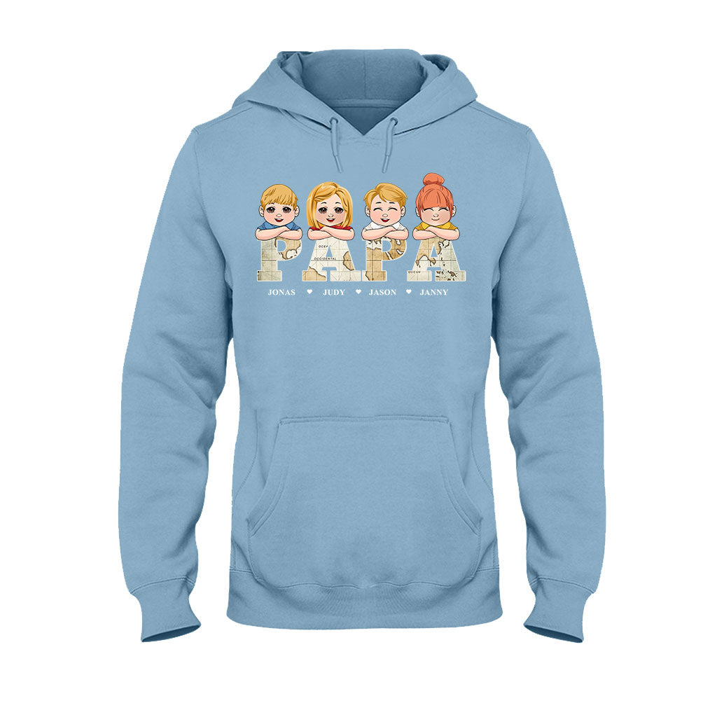 Vintage-Kartentitel – Personalisiertes Vater-T-Shirt & Hoodie