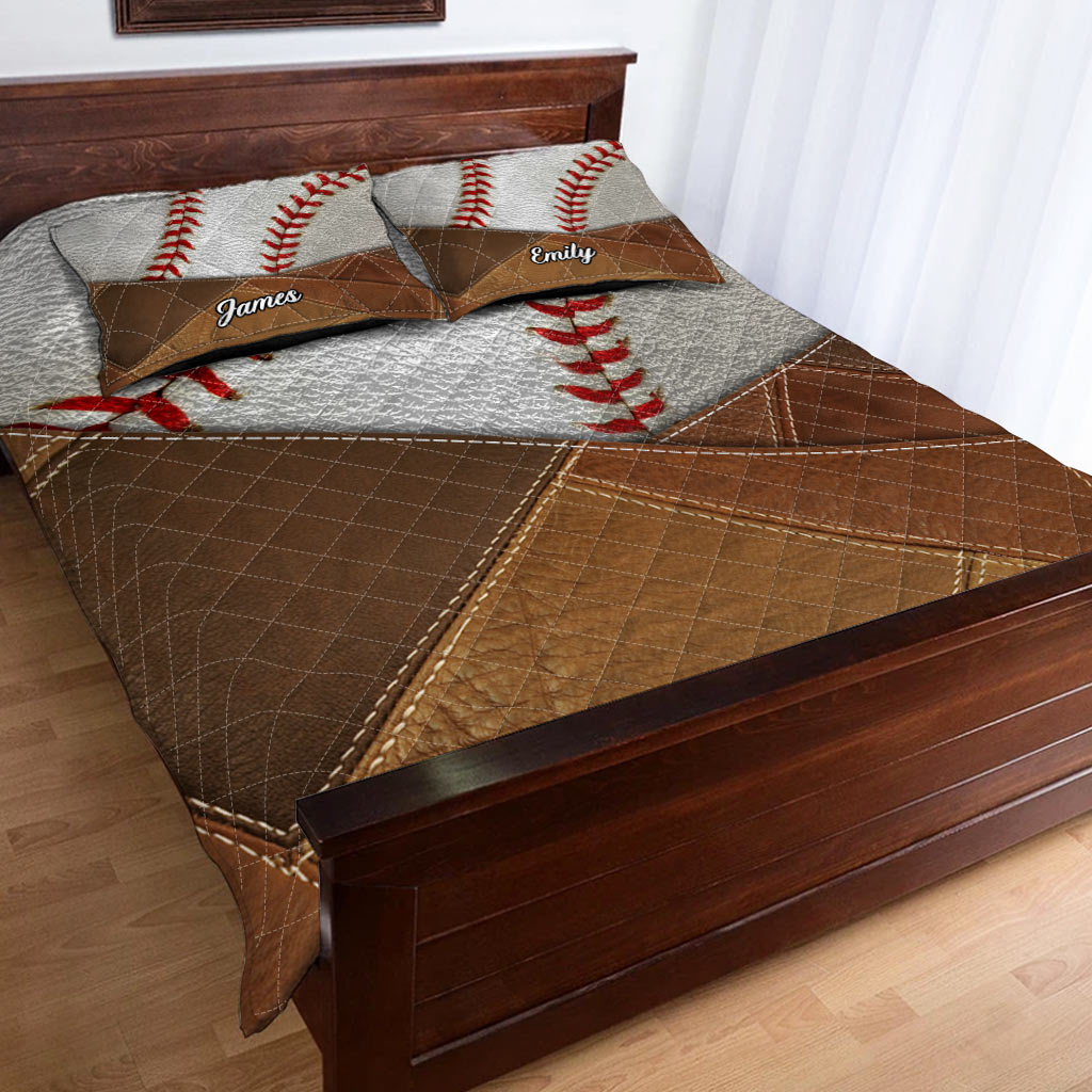Meinen Traum leben – Personalisiertes Baseball-Bettdecken-Set