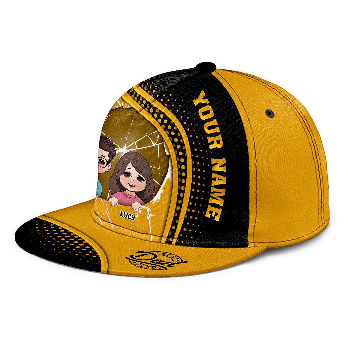 Bester Papa aller Zeiten – Personalisierte Vater-Snapback-Kappe