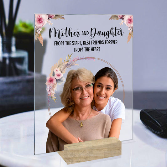 Mutter und Kinder – Personalisierte transparente Acrylplakette für die Mutter