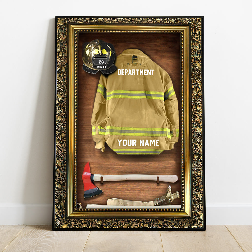 Feuerwehr-Ausrüstung – Personalisierte Leinwand und Poster zum Thema Feuerwehr.