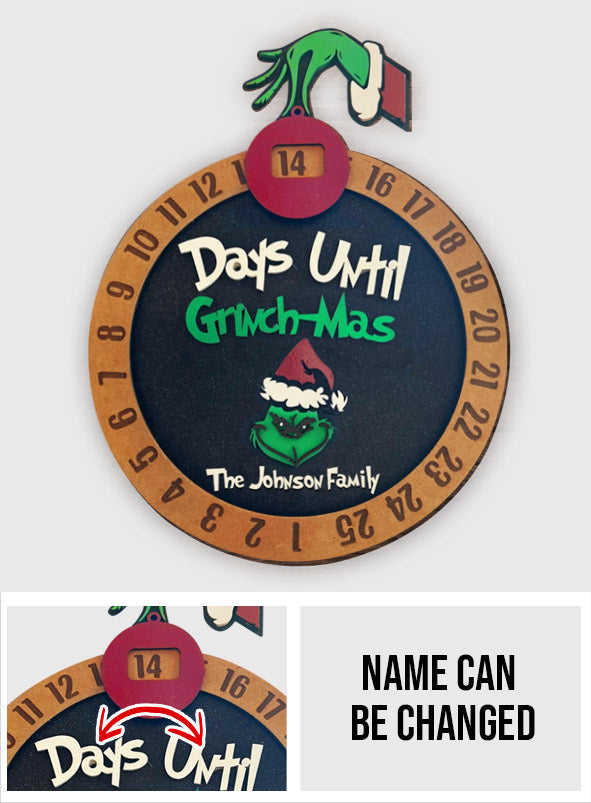 Days Until Christmas - Personalized Stole Christmas Christmas Countdown Wood Sign 1