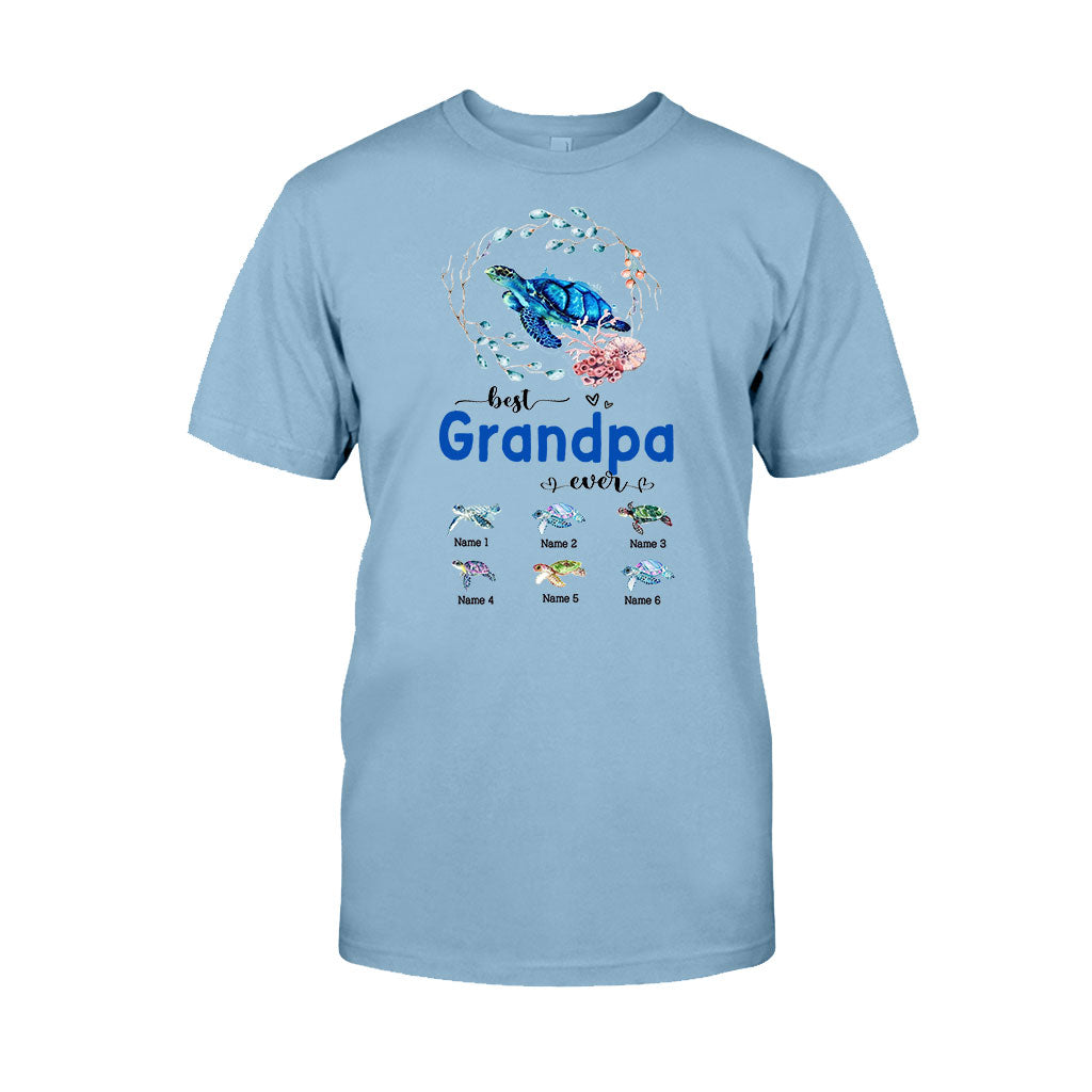 Meilleure mamie du monde - Cadeau tortue pour grand-mère, grand-père, maman, papa, oncle, tante - T-shirt et sweat à capuche personnalisés