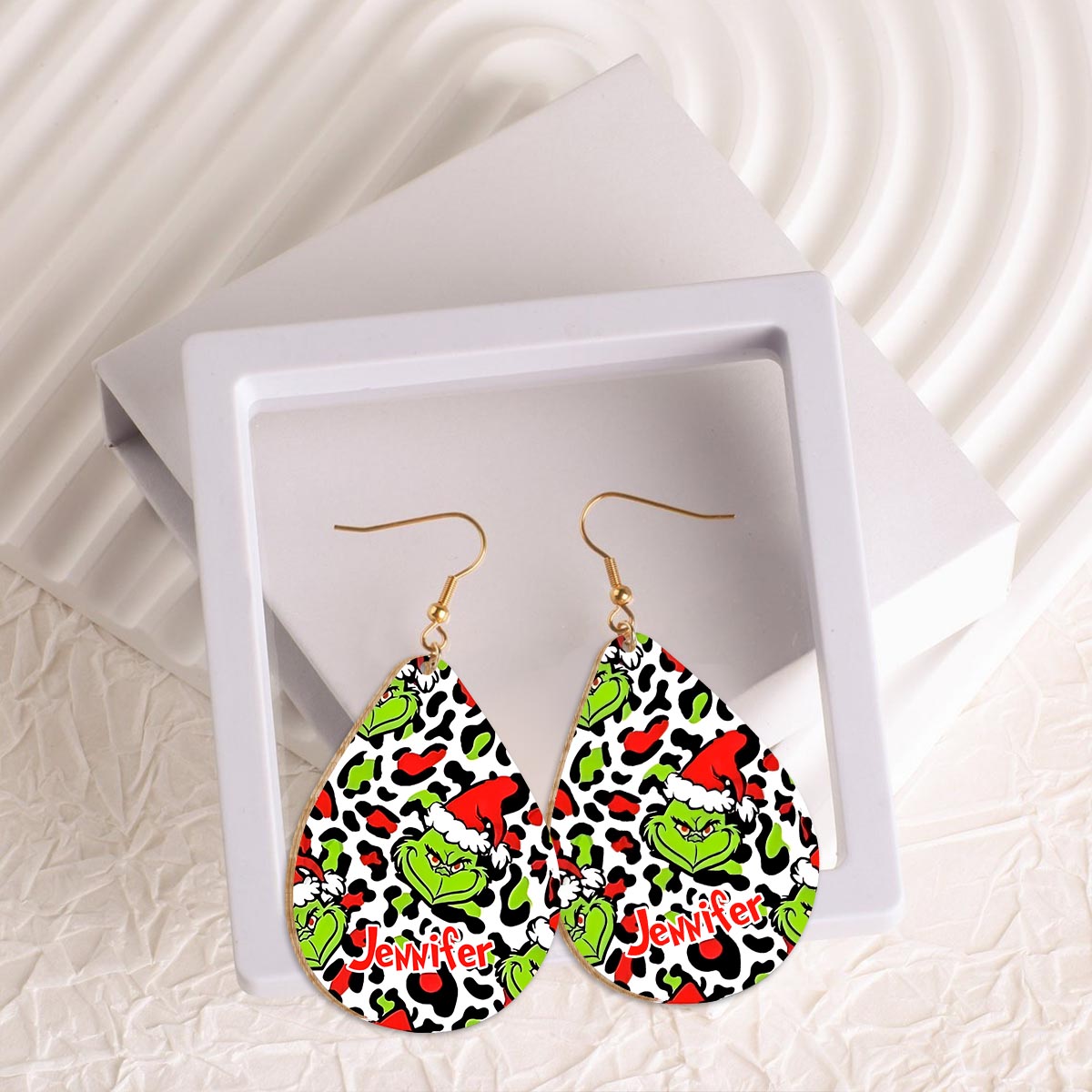 Frohe Weihnachten – Personalisierte Weihnachtsohrringe aus Holz