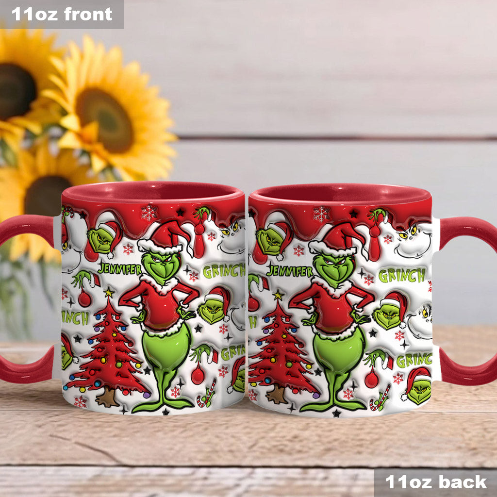 Mug décoratif rouge Noël - Étole de Noël personnalisée