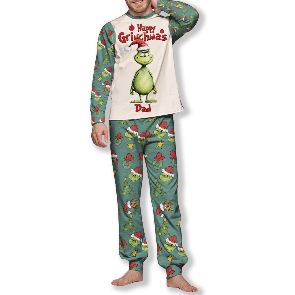 Happy Grinchmas - Personalized Stole Christmas Pajamas Set