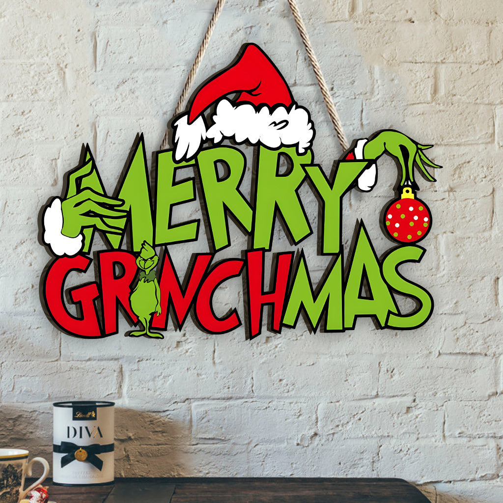 Merry Christmas - Stole Christmas Custom Shaped Wood Sign