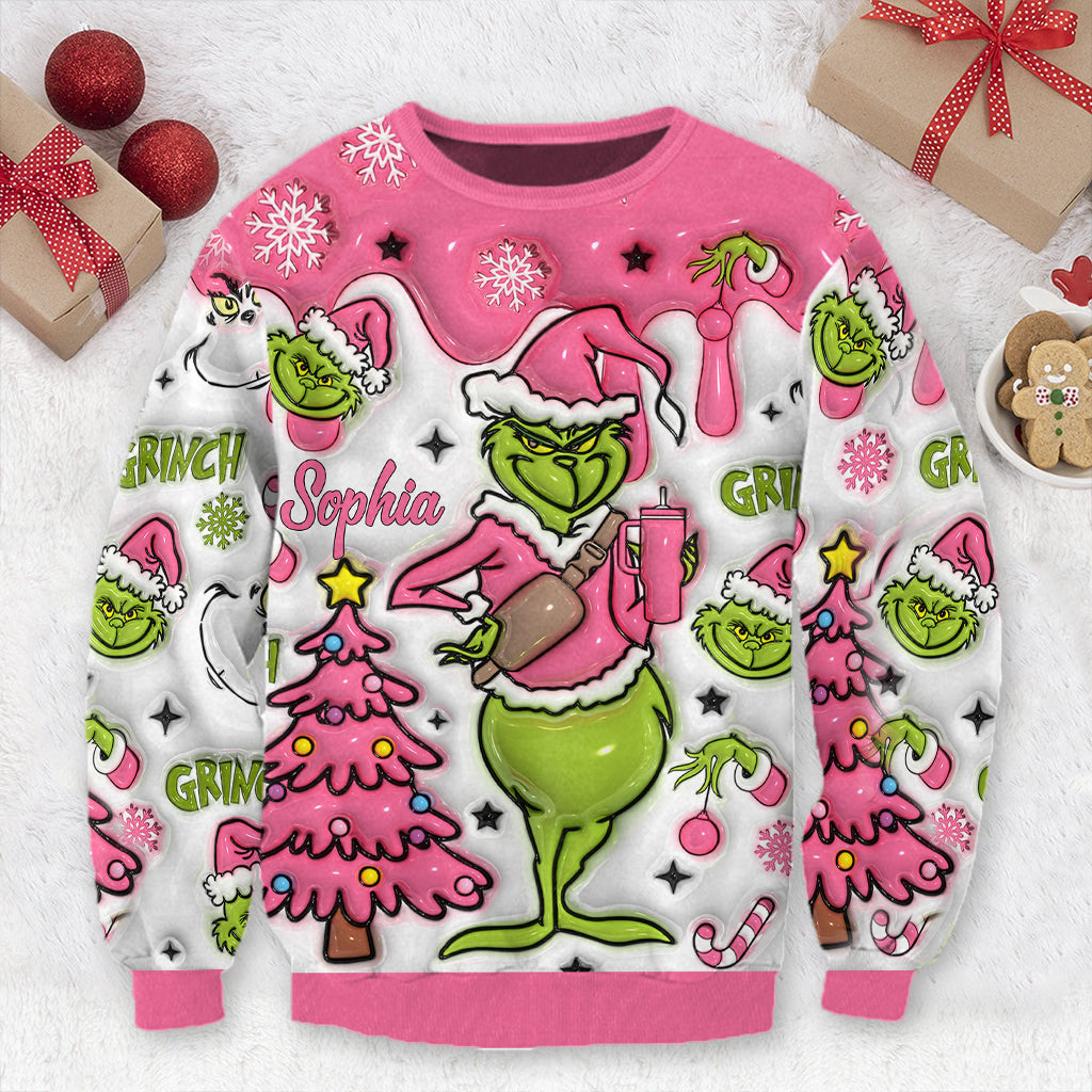 Merry Grinchmas - Personalized Stole Christmas Ugly Sweater