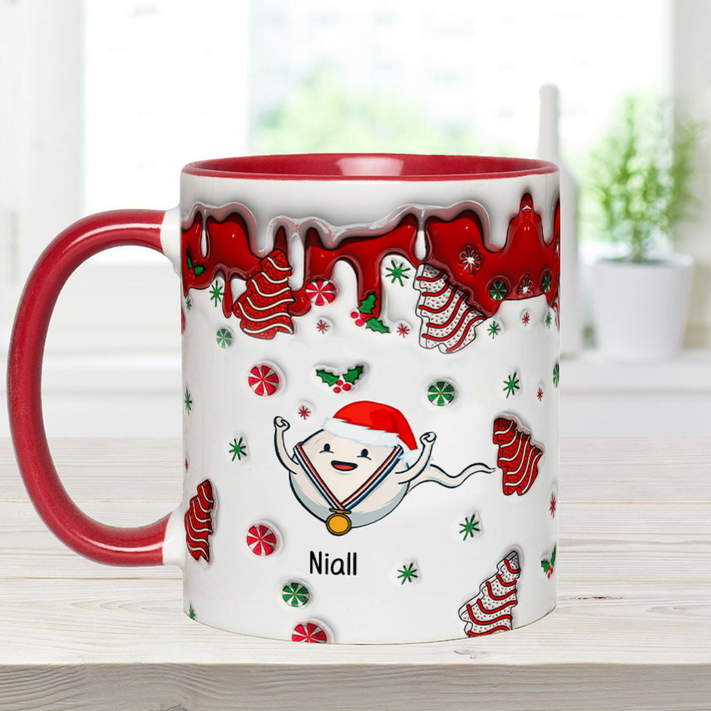 Joyeux Noël papa de la part de ton champion de natation - Mug personnalisé pour papa