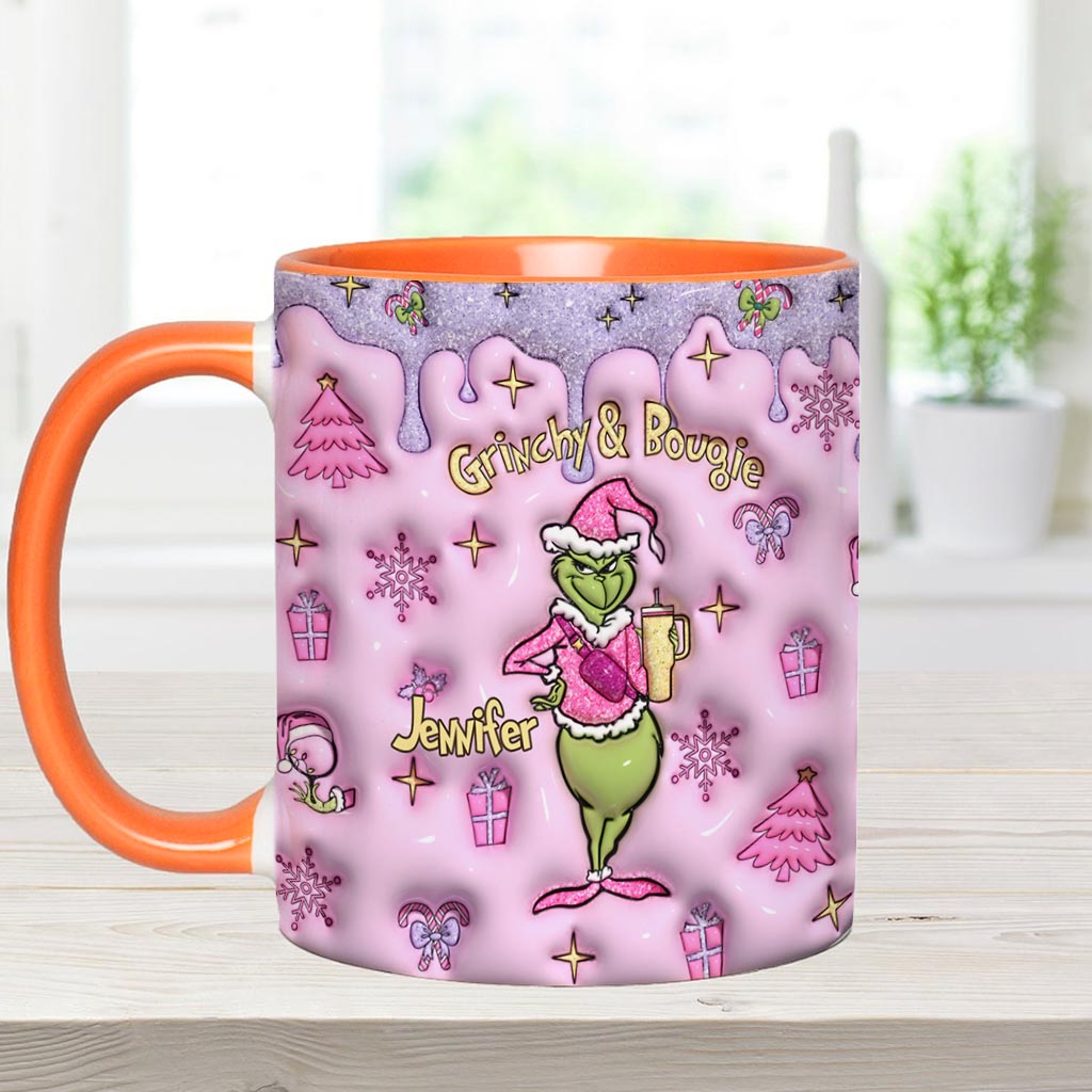 Grinchy & Bougie – Personalisierte Stola-Weihnachtstasse