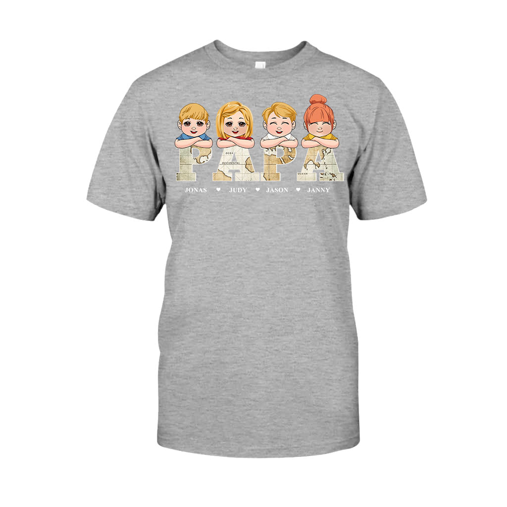 Vintage-Kartentitel – Personalisiertes Vater-T-Shirt & Hoodie