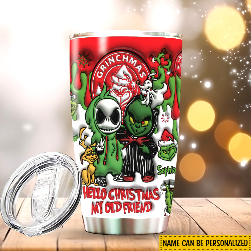 Hello Christmas My Old Friend - Personalized Stole Christmas Tumbler