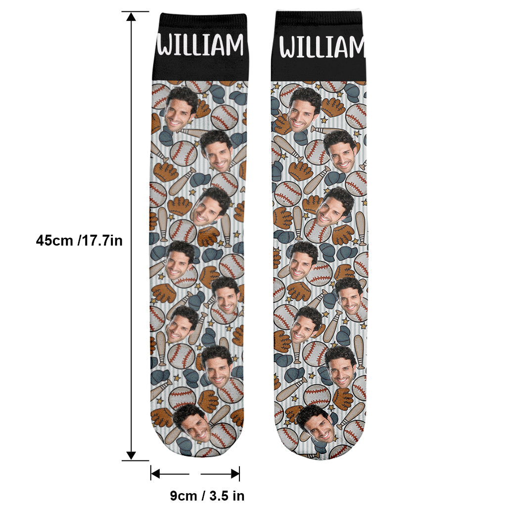Zuhause ist es am schönsten – personalisierte Baseballsocken